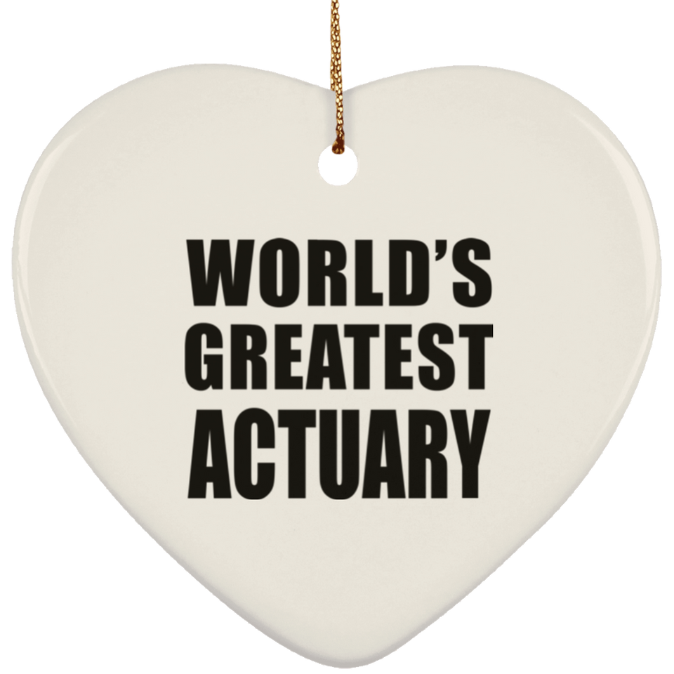World's Greatest Actuary - Heart Ornament