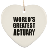 World's Greatest Actuary - Heart Ornament