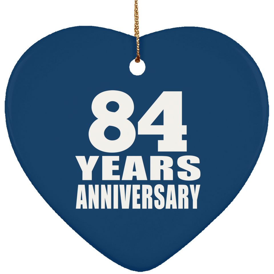 84th Anniversary 84 Years - Heart Ornament