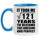 11th Birthday Took Square Root of 121 Years To Awesome - 11oz Accent Mug Blue