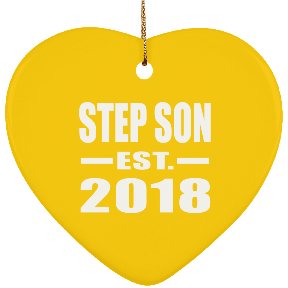 Step Son Established EST. 2018 - Heart Ornament
