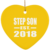 Step Son Established EST. 2018 - Heart Ornament