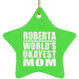 Roberta World's Okayest Mom - Star Ornament