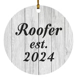 Roofer Established Est. 2024 - Circle Ornament F