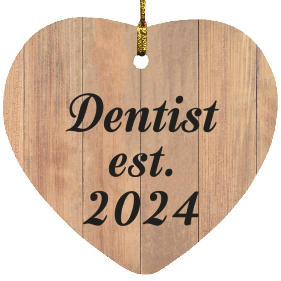 Dentist Established Est. 2024 - Heart Ornament C
