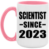 Scientist Since 2023 - 15oz Accent Mug Pink