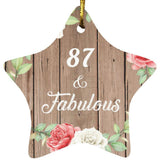 87th Birthday 87 & Fabulous - Star Ornament B