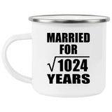 32nd Anniversary Married For Square Root of 1024 Years - 12oz Camping Mug