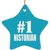 Number One #1 Historian - Star Ornament