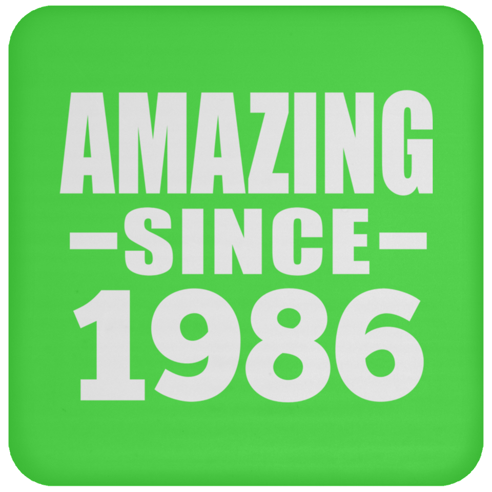 38th Birthday Amazing Since 1986 - Drink Coaster