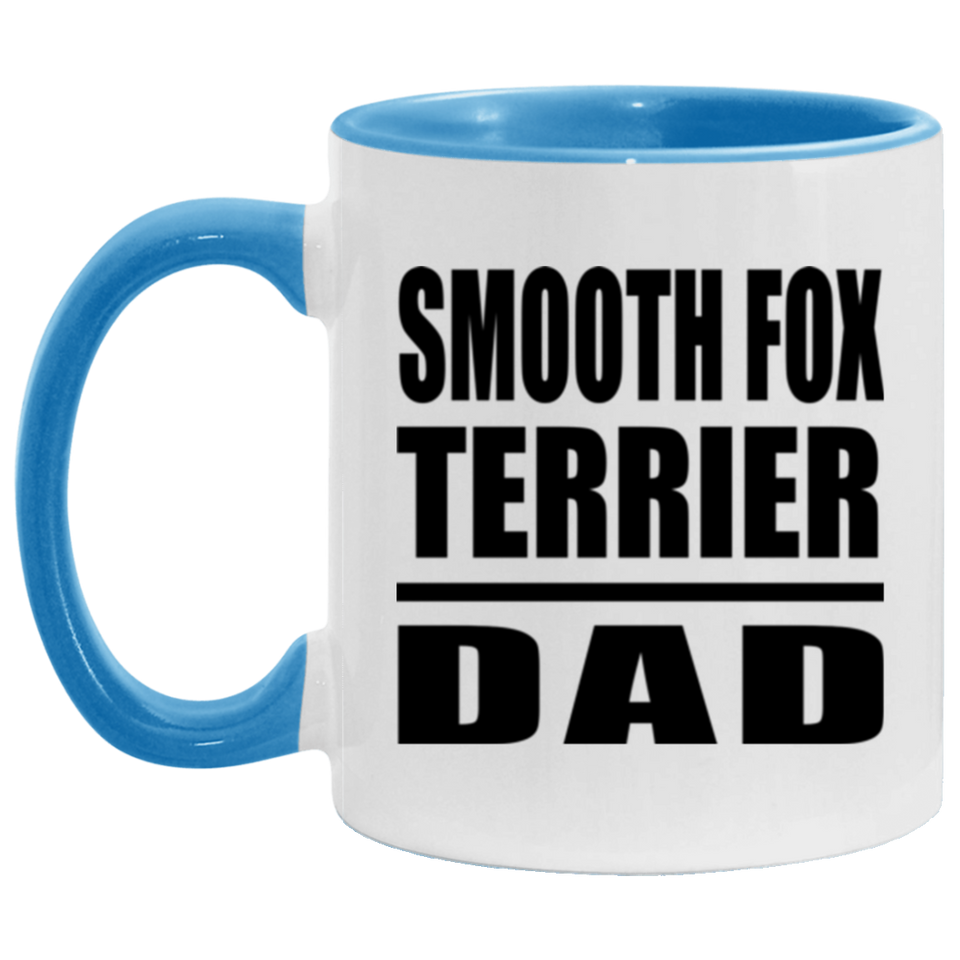 Smooth Fox Terrier Dad - 11oz Accent Mug Blue