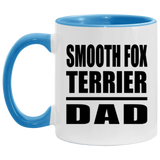 Smooth Fox Terrier Dad - 11oz Accent Mug Blue