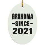 Grandma Since 2021 - Oval Ornament