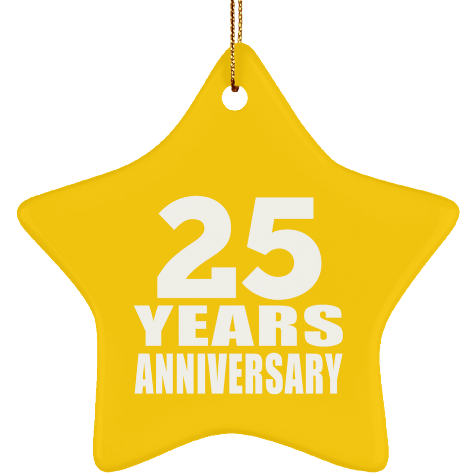 25th Anniversary 25 Years - Star Ornament