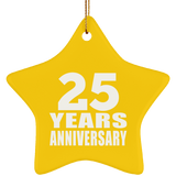 25th Anniversary 25 Years - Star Ornament