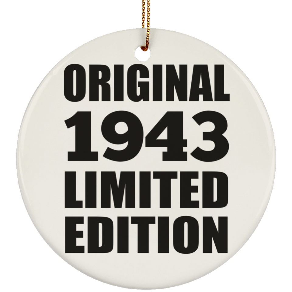 81st Birthday Original 1943 Limited Edition - Circle Ornament