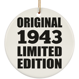 81st Birthday Original 1943 Limited Edition - Circle Ornament