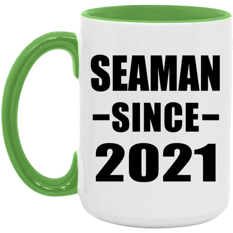 Seaman Since 2021 - 15oz Accent Mug Green