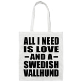 All I Need Is Love And A Swedish Vallhund - Tote Bag White
