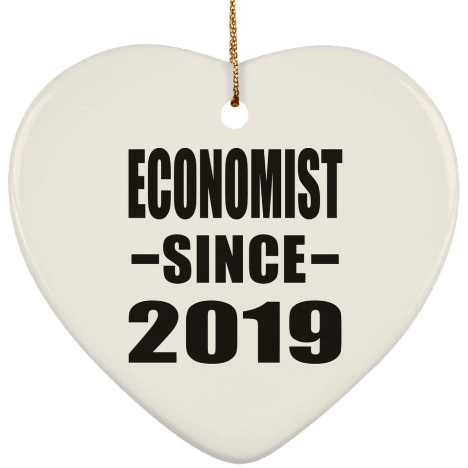 Economist Since 2019 - Heart Ornament