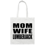 Mom Wife Lumberjack - Tote Bag White
