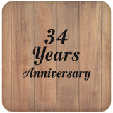 34th Anniversary 34 Years Anniversary - Drink Coaster C