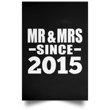 9th Anniversary Mr & Mrs Since 2015 - Poster Portrait