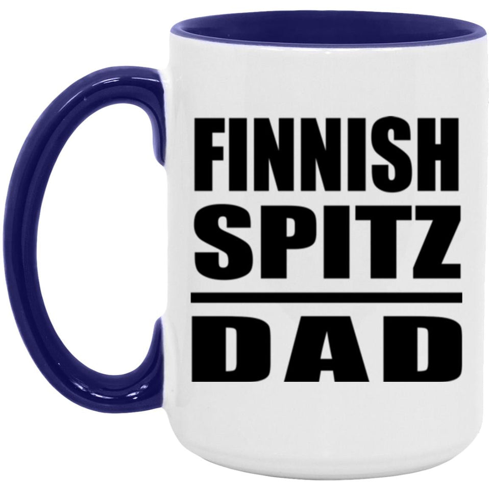 Finnish Spitz Dad - 15oz Accent Mug Purple