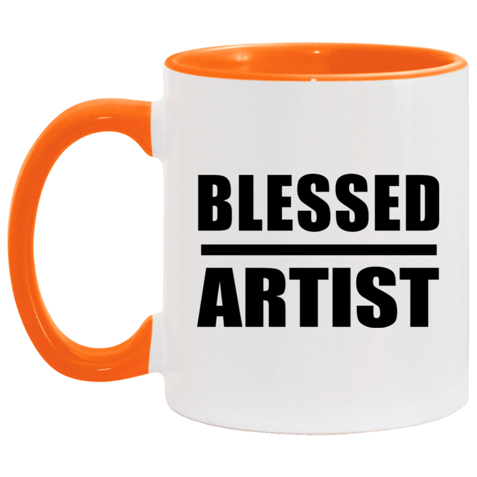 Blessed Artist - 11oz Accent Mug Orange