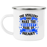 The Smallest Hands Make The Biggest Mark On Dad's Heart - 12oz Camping Mug