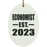 Economist Established EST. 2023 - Oval Ornament