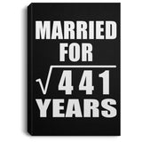 21st Anniversary Married For Square Root of 441 Years - Canvas Portrait