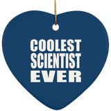 Coolest Scientist Ever - Heart Ornament