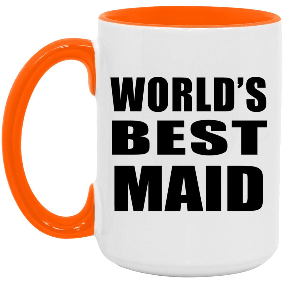 World's Best Maid - 15oz Accent Mug Orange