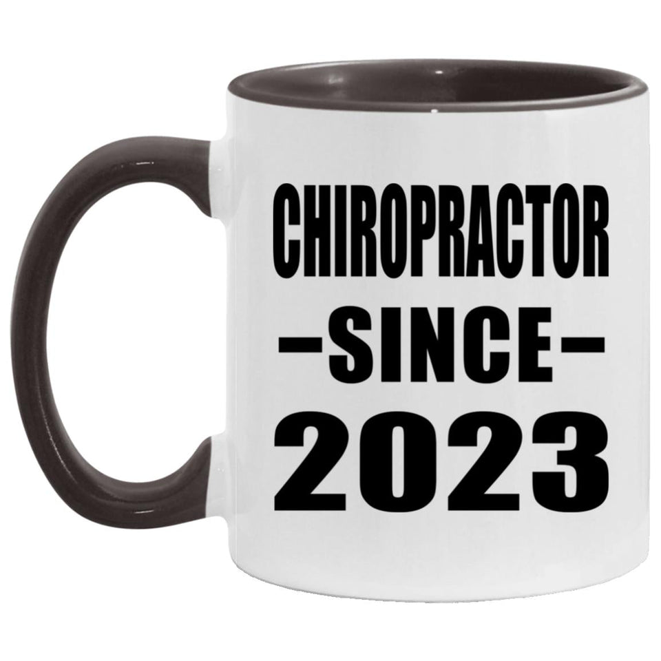 Chiropractor Since 2023 - 11oz Accent Mug Black