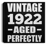 102nd Birthday Vintage 1922 Aged Perfectly - Canvas Square