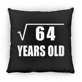 8th Birthday Square Root of 64 Years Old - Throw Pillow Black