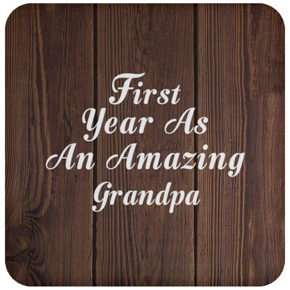 First Year As An Amazing Grandpa - Drink Coaster D