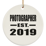 Photographer Established EST. 2019 - Circle Ornament