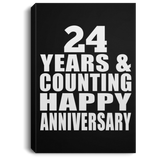 Happy 24th Anniversary 24 Years & Counting - Canvas Portrait