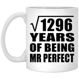 36th Anniversary Square Root of 1296 Years of Mr Perfect - 11oz Coffee Mug