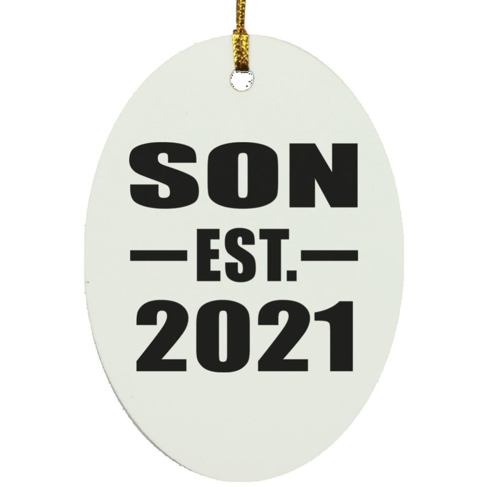 Son Established EST. 2021 - Oval Ornament