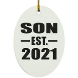 Son Established EST. 2021 - Oval Ornament