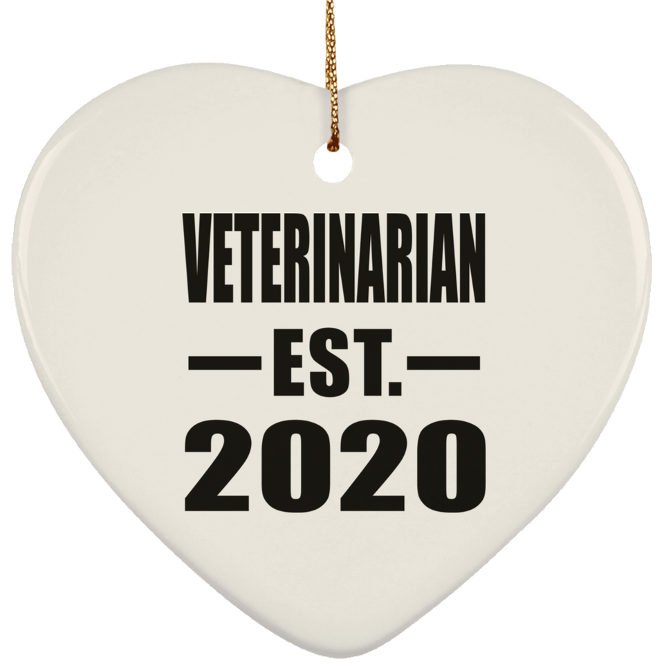 Veterinarian Established EST. 2020 - Heart Ornament