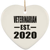 Veterinarian Established EST. 2020 - Heart Ornament