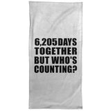 17th Anniversary 6,205 Days Together But Who's Counting - Hand Towel