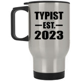 Typist Established EST. 2023 - Silver Travel Mug