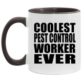 Coolest Pest Control Worker Ever - 11oz Accent Mug Black