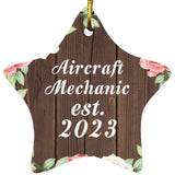 Aircraft Mechanic Established Est. 2023 - Star Ornament A