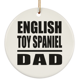 English Toy Spaniel Dad - Circle Ornament